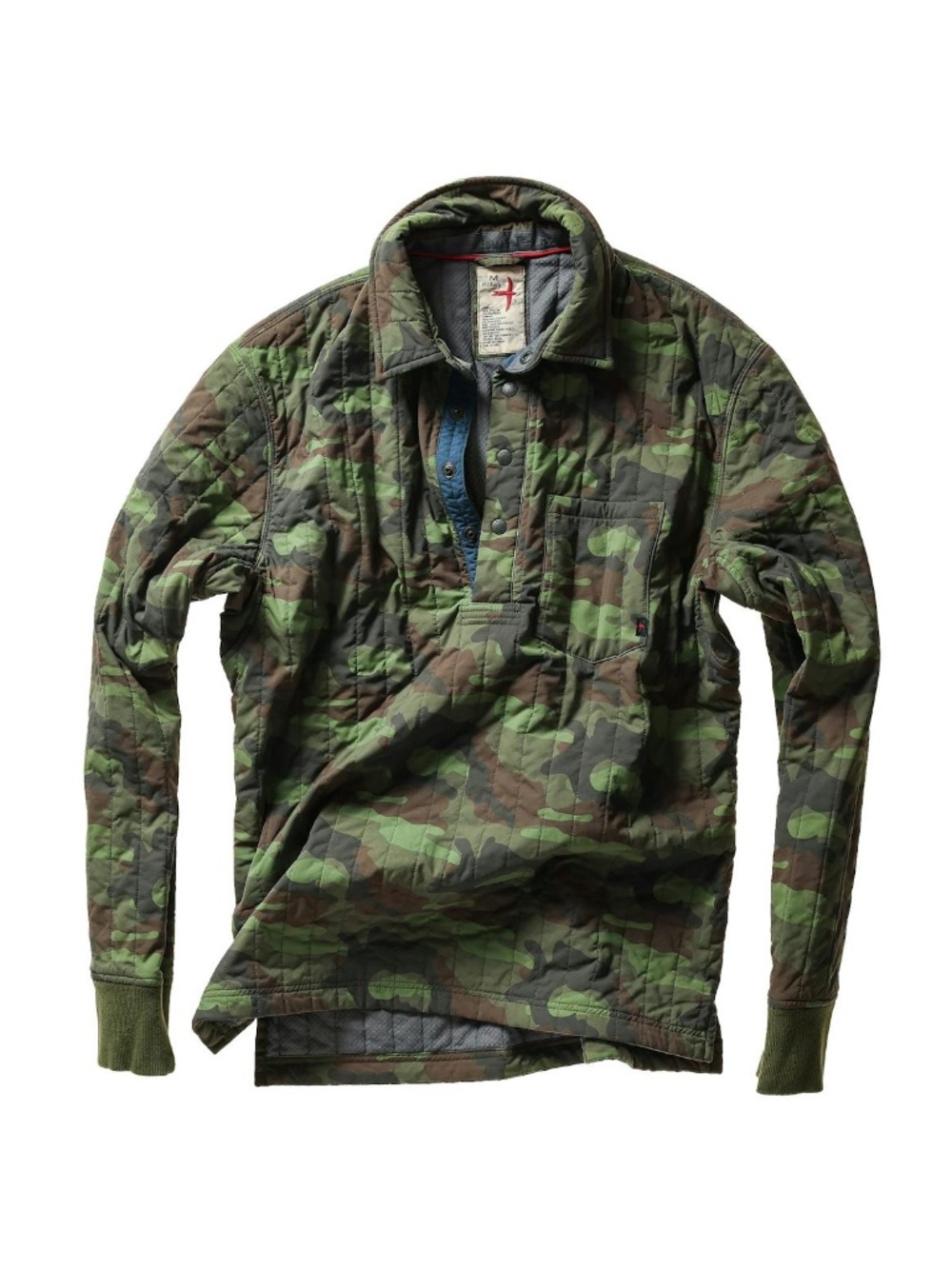 NWT Huckberry Relwen Men's Insulated Polo Jack Jacket / Pullover Camo S